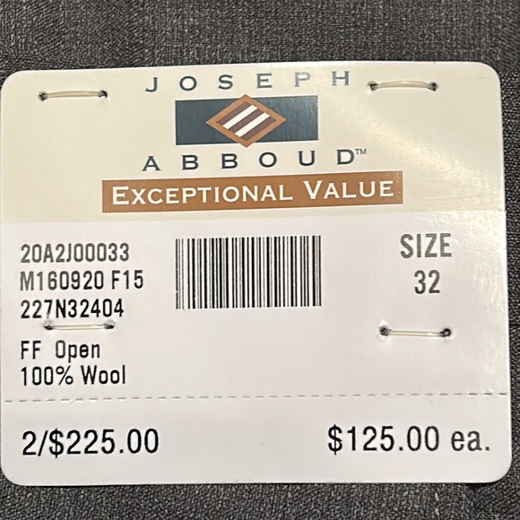 NWT Designer Joesph Abboud Dress Pants - Picture 8 of 8